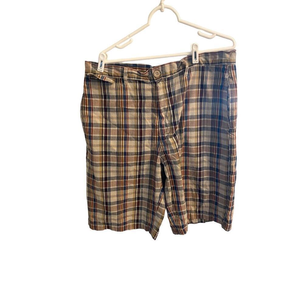 Canterbury Of New Zealand Shorts Mens 36 Plaid Flat Front Pockets Casual Preppy